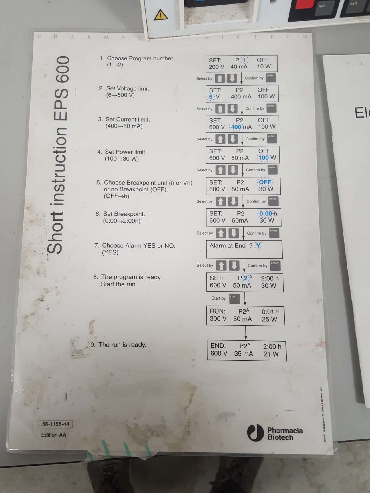 Image of Pharmacia Biotech EPS 600 Electrophoresis Power Supply LabLab