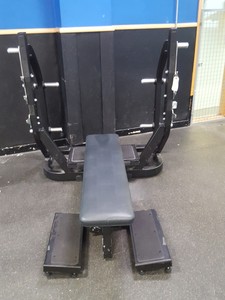 Thumbnail image of BF-49 Olympic Bench Press Spotter Stand Adjustable Safety Catches Commercial Gym