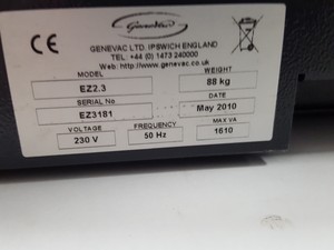 Thumbnail image of Genevac EZ-2.3 Plus Lab Centrifugal Personal Evaporator 