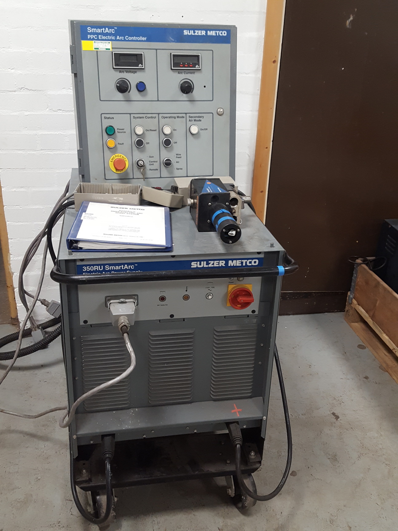 Image of Sulzer Metco 350RU Smartarc Electric Wire Arc Spray System 1016/PPC 350PP Gun