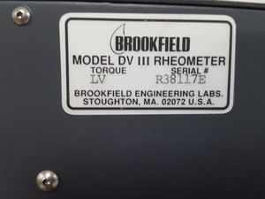 Thumbnail image of Brookfield DV-III Programmable Rheometer Viscometer