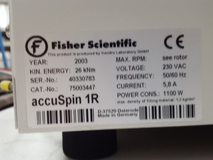 Thumbnail image of Fisher Scientific Accuspin 1R Benchtop Centrifuge - Spares Repairs