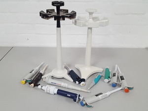 Thumbnail image of 10 Lab Pipettes Gilson, Finnpipette, Eppendorf Thermo Labsystems Lab