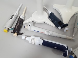 Thumbnail image of 10 Lab Pipettes Gilson, Finnpipette, Eppendorf Thermo Labsystems Lab