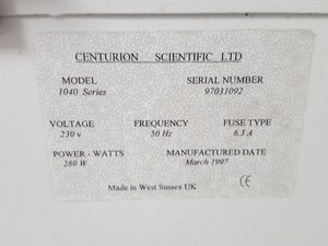 Thumbnail image of Centurion Scientific 1040 Benchtop Lab Centrifuge + Bucket Rotor