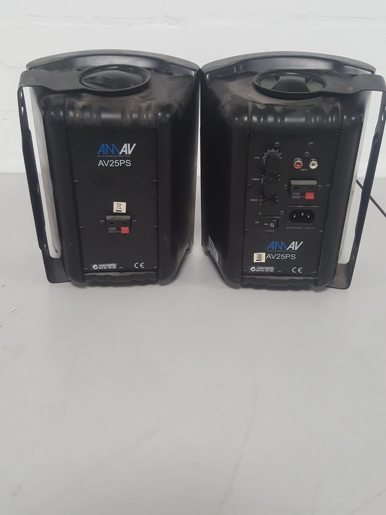 Image of 2x AMAV AV25Ps Powered Pair Speakers (Black)