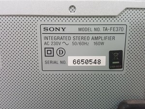 Thumbnail image of Sony Spontaneous Twin Drive/Super Legato Integrated Stereo Amplifiers TA-FE370