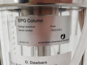 Thumbnail image of Amersham Pharmacia 8 Bar BPG Chromatography Column Glass Lab