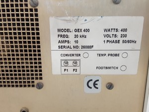 Thumbnail image of Cole-Parmer GEX 400 Laboratory Ultrasonic Processor + CV26 Probe