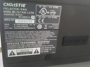 Thumbnail image of Christie LX700 LCD XGA Digital Projector