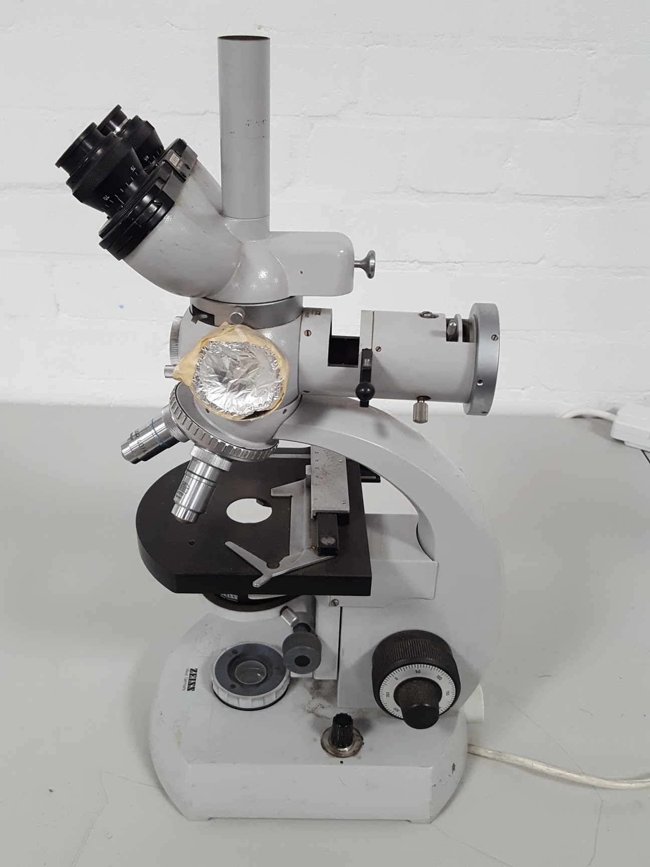 Carl Zeiss Trinocular Laboratory Microscope + 3 Objectives NEOFLUAR PH2