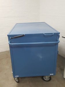 Thumbnail image of Enclosed Steel Trolley Warehouse Waste Refuse Lab Roll Cage Heavy Duty Castors 