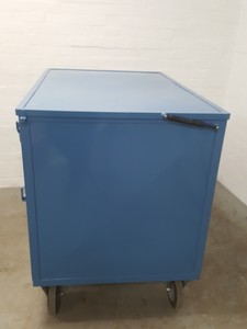 Thumbnail image of Enclosed Steel Trolley Warehouse Waste Refuse Lab Roll Cage Heavy Duty Castors 