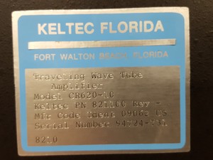 Thumbnail image of The Keltec CR620-10 Microwave TWT RF Power Amplifier Lab
