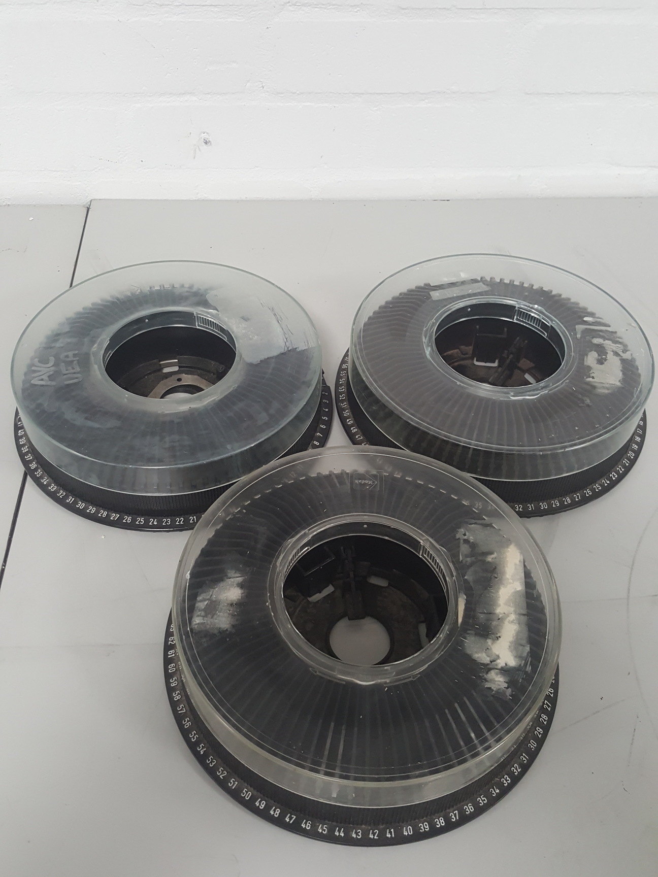 Image of 3x Slide Projector Round Carousel Tray