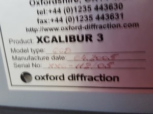 Thumbnail image of Oxford Diffraction Xcalibur 3 XRD Diffractometer + CryoDrive 2 KMW200CCD Chiller
