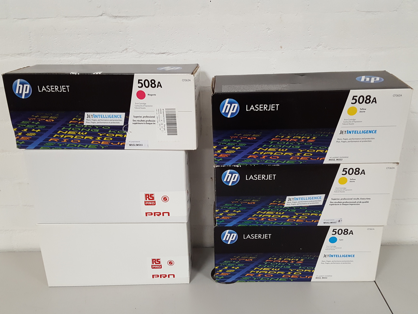 Image of Lot of 6x HP Multi-Color Toner Cartridges 