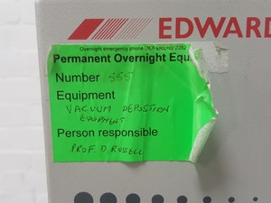 Thumbnail image of Edwards Auto 306 Evaporative Coating System Vacuum Coater Lab