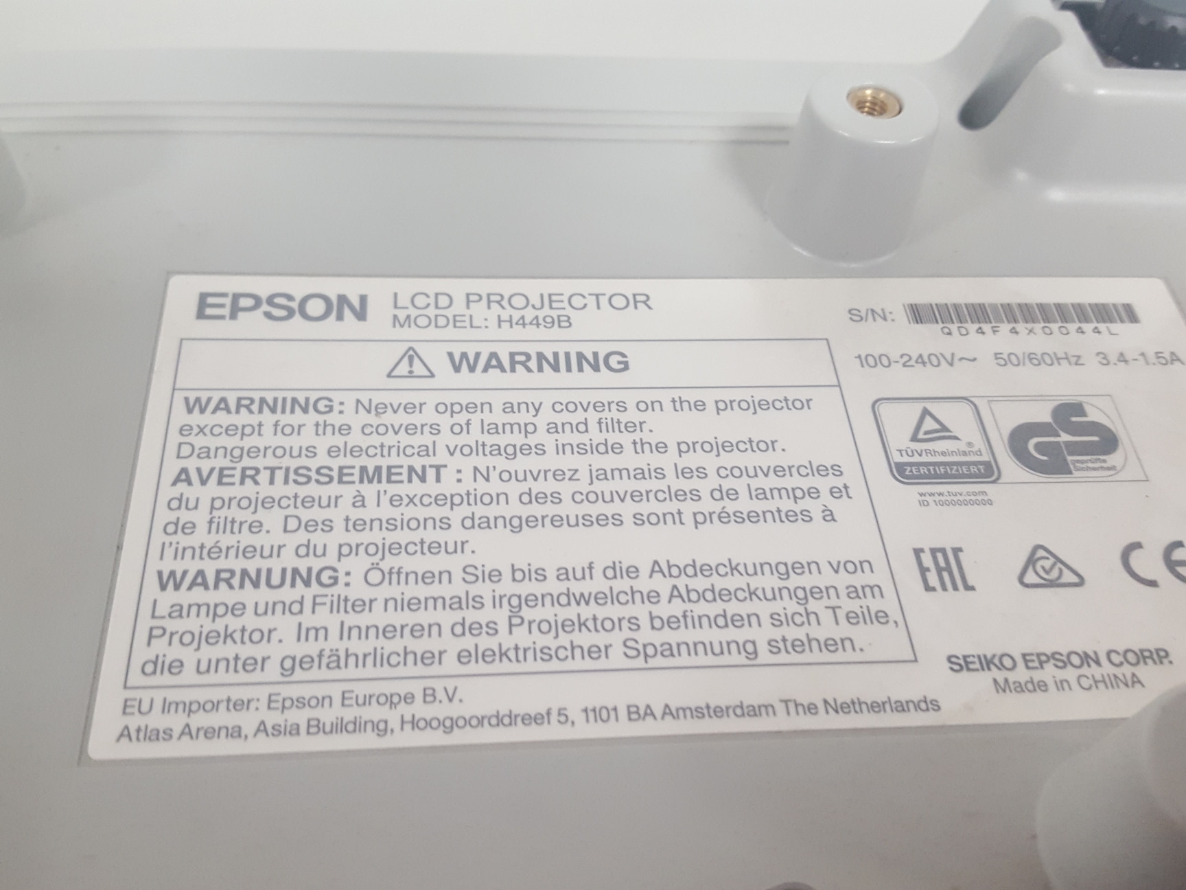 Image of Epson EB-435W LCD Projector