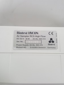 Thumbnail image of BioTest Hycon RCS Plus Air Sampler With Remote Control RCS HIgh Flow