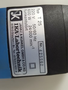 Thumbnail image of IKA T25 Digital Ultra-Turrax Homogeniser Lab Mixer