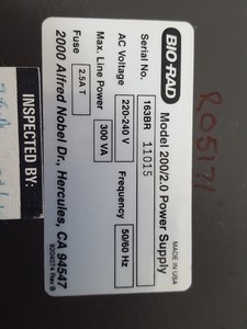 Thumbnail image of Bio-Rad 200/2.0 Power Supply Lab Electrophoresis