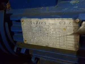 Thumbnail image of Amtecs MOT AM1 80K2 RHF Fans Ltd HF8 340 T2 Air Extraction Fan Motor Plant Room