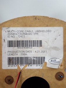 Thumbnail image of Batty Multi-Core Unshielded (7/0.254mm) Cable, 4-core screened, 
