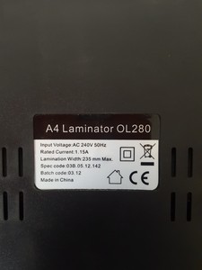 Thumbnail image of A4 Hot & Cold Office Laminator OL280