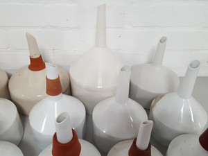 Thumbnail image of Lot of 26 Ceramic and Plastic Buchner Filter Funnels Teaching Lab Chemistry