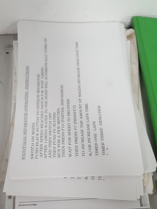 Thumbnail image of Westfalia Centrifuge Separator CSA 8-06-476, 123 hours, 1995 Build, Lab