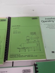 Thumbnail image of Westfalia Centrifuge Separator CSA 8-06-476, 123 hours, 1995 Build, Lab