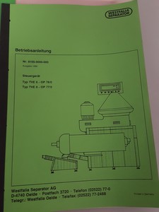 Thumbnail image of Westfalia Centrifuge Separator CSA 8-06-476, 123 hours, 1995 Build, Lab