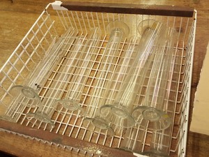 Thumbnail image of Large lot of Lab Glassware, Bottles, Test Tubes Measuring Cylinders Racks Flasks