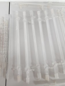 Thumbnail image of Lot of Lab Glassware Liebig & Graham Condenser Fractioning Distillation Column