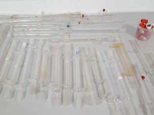 Thumbnail image of Lot of Lab Glassware Liebig & Graham Condenser Fractioning Distillation Column