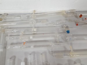 Thumbnail image of Lot of Lab Glassware Liebig & Graham Condenser Fractioning Distillation Column