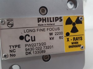 Thumbnail image of Philips PW2273/2 Long Fine Focus Glass X-Ray Tube Cu XRD Lab