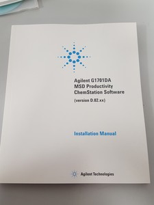 Thumbnail image of Agilent MSD Chemstation MNL DA Kit G1701DA Rev. D.02.00 G1701-64005 Lab