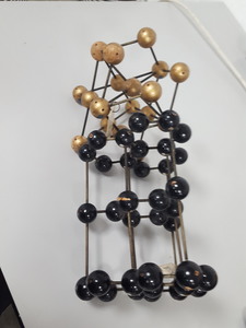 Thumbnail image of 2x Crystal Structures Limited Copper & Graphite Scale Element Model Antique 