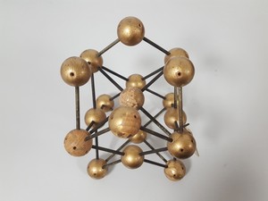 Thumbnail image of 2x Crystal Structures Limited Copper & Graphite Scale Element Model Antique 