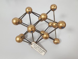 Thumbnail image of 2x Crystal Structures Limited Copper & Graphite Scale Element Model Antique 