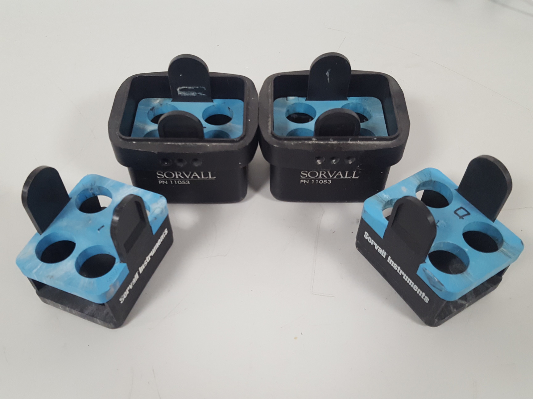 2x Sorvall 11053 Centrifuge Rotor Buckets With Inserts