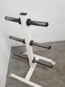 Thumbnail image of Cybex White Weight Tree Plate Storage Gym Weights