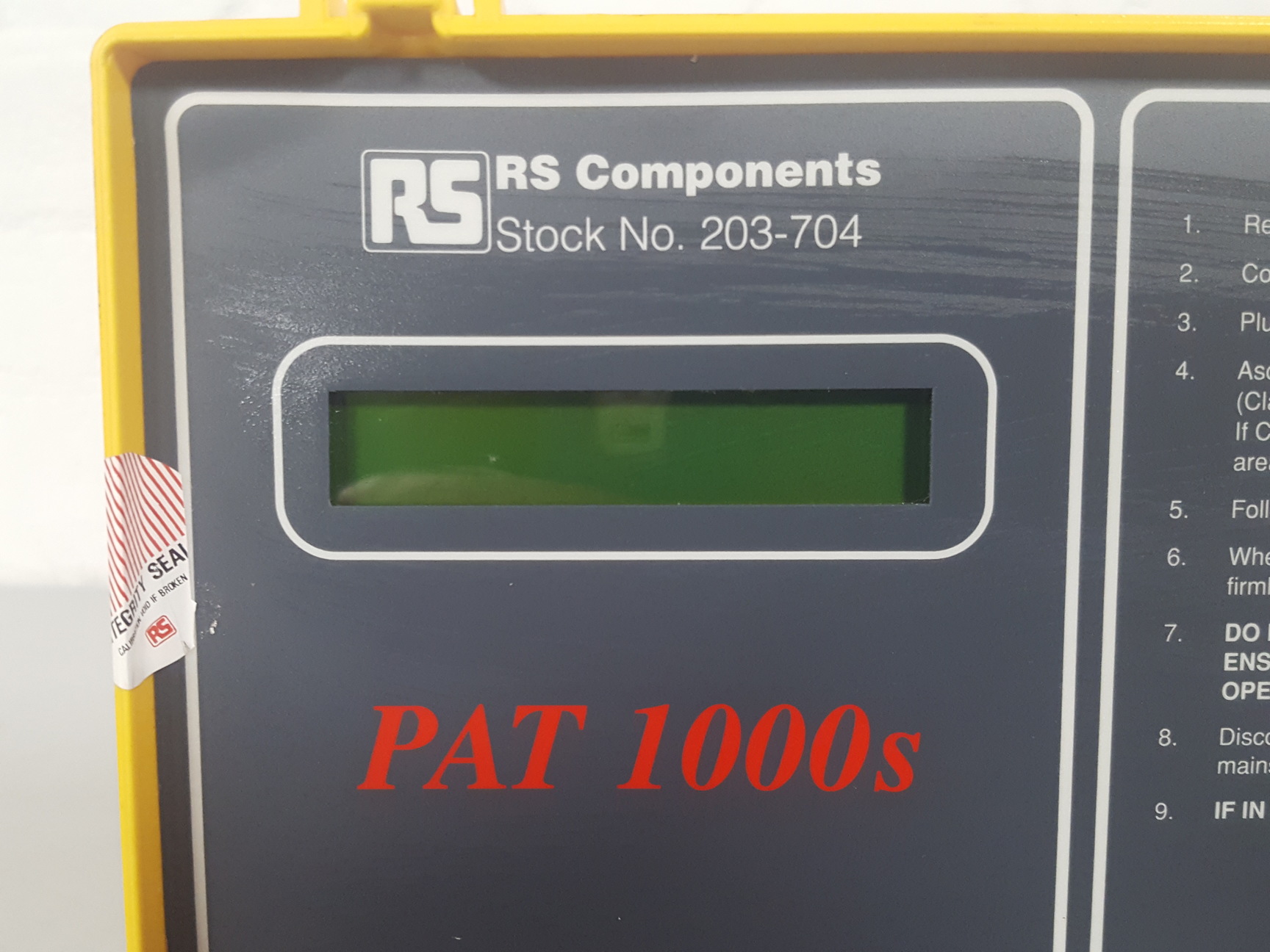 Image of Seaward PAT1000S Portable Appliance Tester Lab Scientific Equip