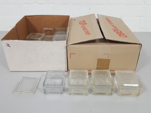 Thumbnail image of 47x Glass Microscope Slide Holders Tubs / Trays Lab Glassware