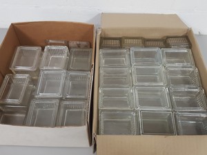 Thumbnail image of 47x Glass Microscope Slide Holders Tubs / Trays Lab Glassware