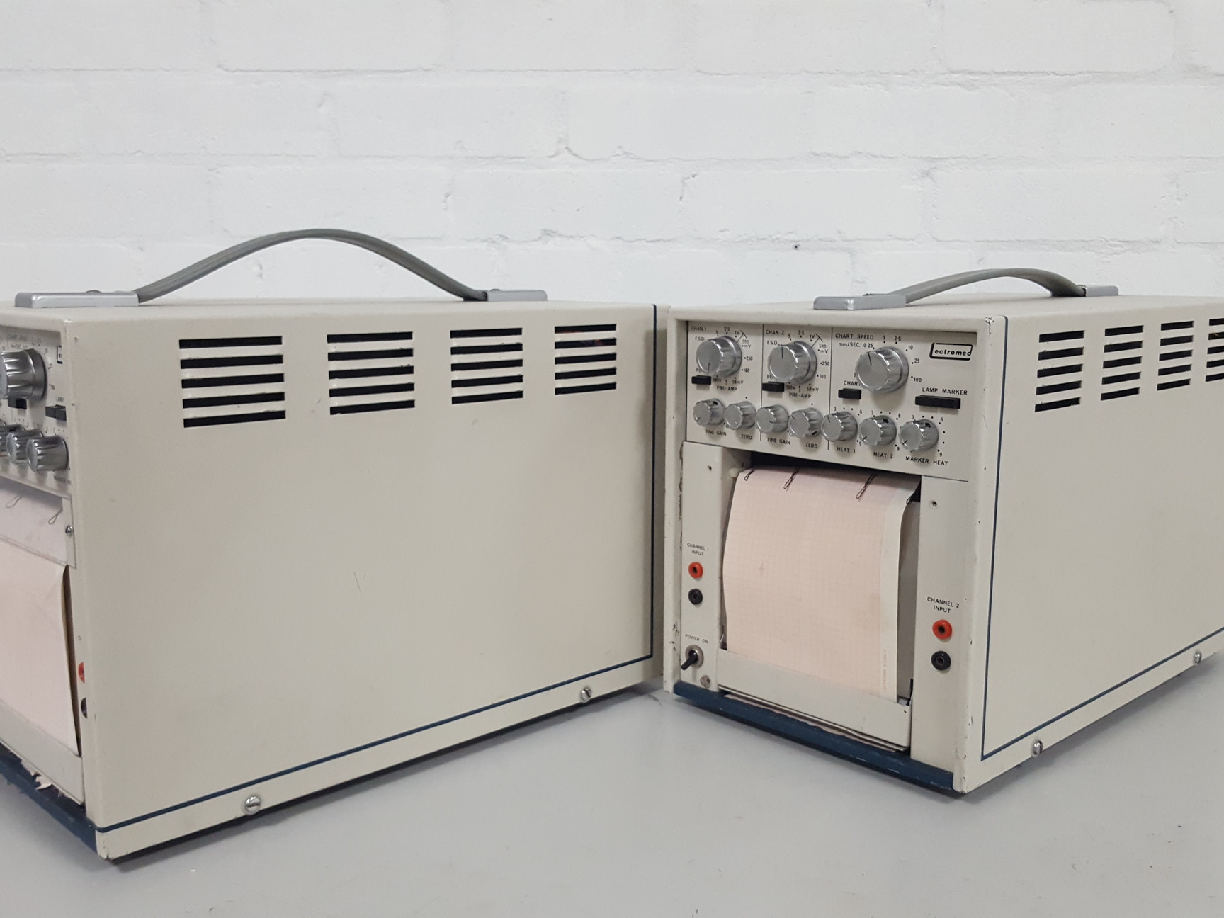 Image of 2x Lectromed Chart Recorder Dispenser Linear Plotter