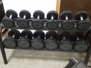 Thumbnail image of Technogym Dumbbell Complete Set 12 to 48kg With 5 Racks, 1460kg Total