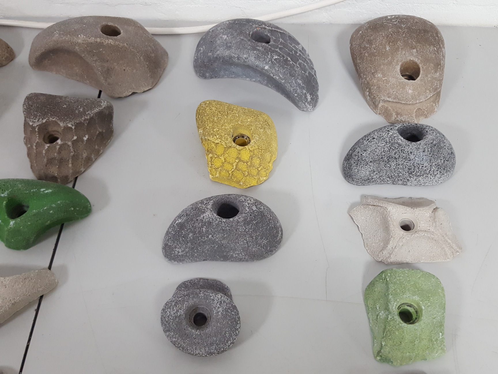 Image of Lot of 34 Multi Bouldering / Rock Climbing Grips Hand / Foot - No Bolts